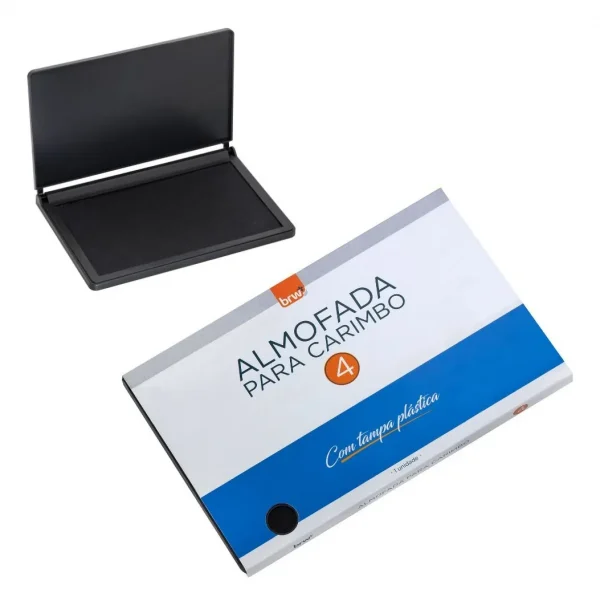Almohadilla Para Sellos Grande Tinta Negra Brw N° 4 12x19cm