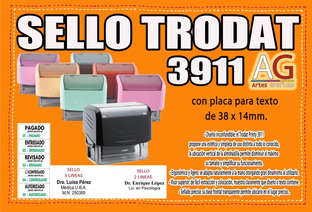 SELLO PRO TRODAT 3911 – AG Artes Gráficas